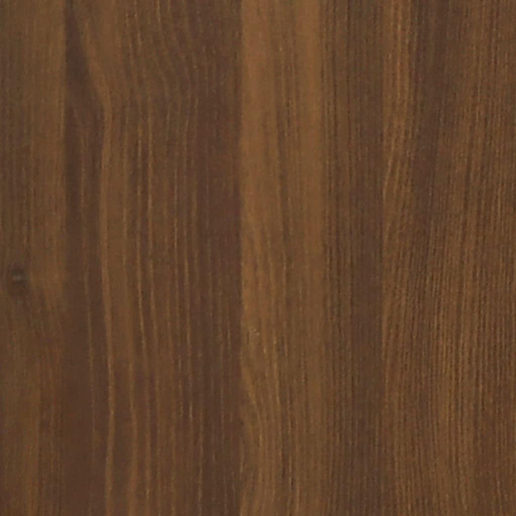 Desk with Side Cabinet Brown Oak Engineered Wood