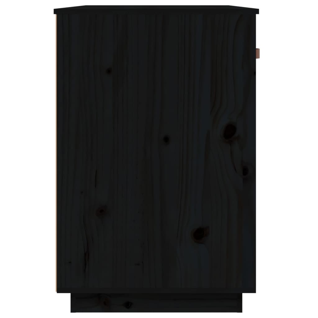 Desk Black 95x50x75 cm Solid Wood Pine