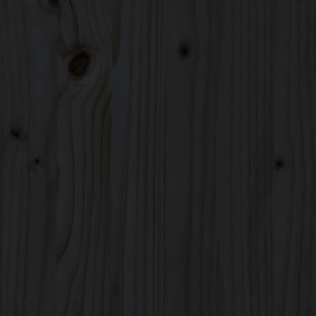 Desk Black 95x50x75 cm Solid Wood Pine