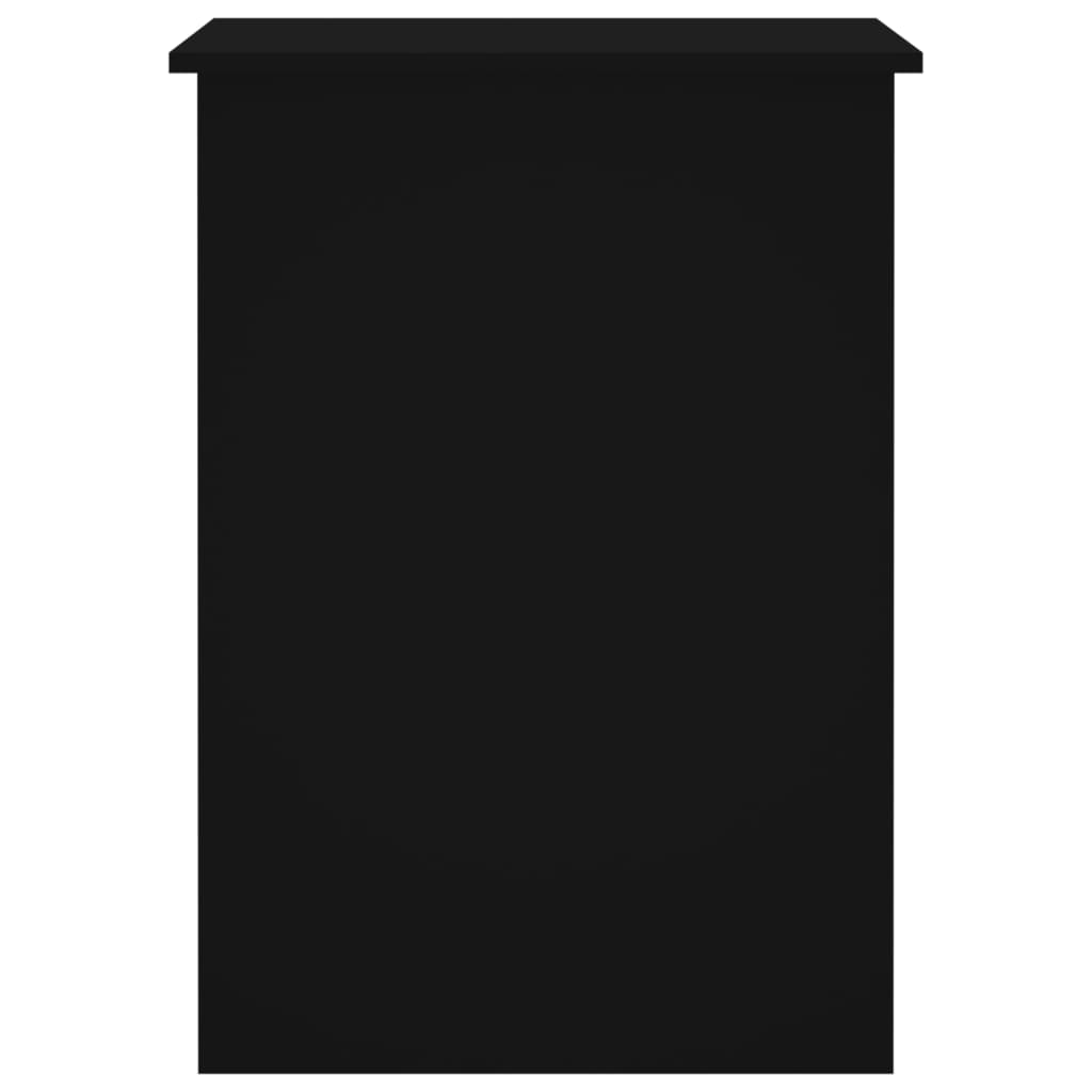 Desk Black 100x55x75 Engineered Wood
