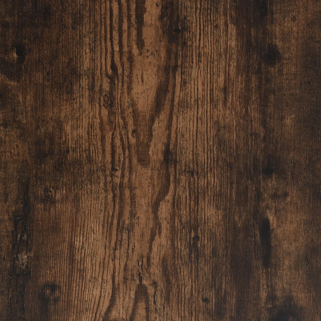 Bureau avec armoire en bois d'ingénierie en chêne fumé