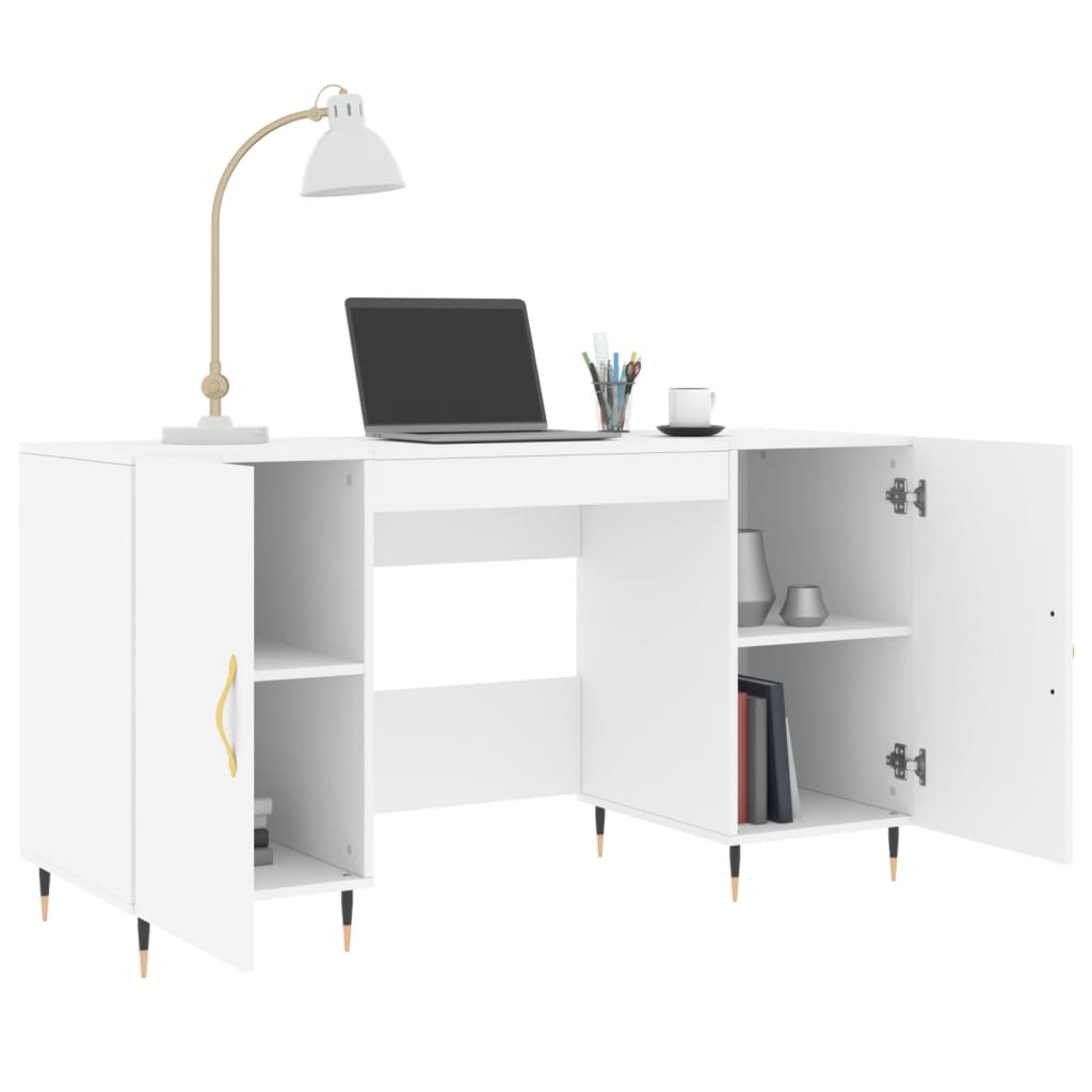 Bureau Blanc 140x50x75 cm Bois composite