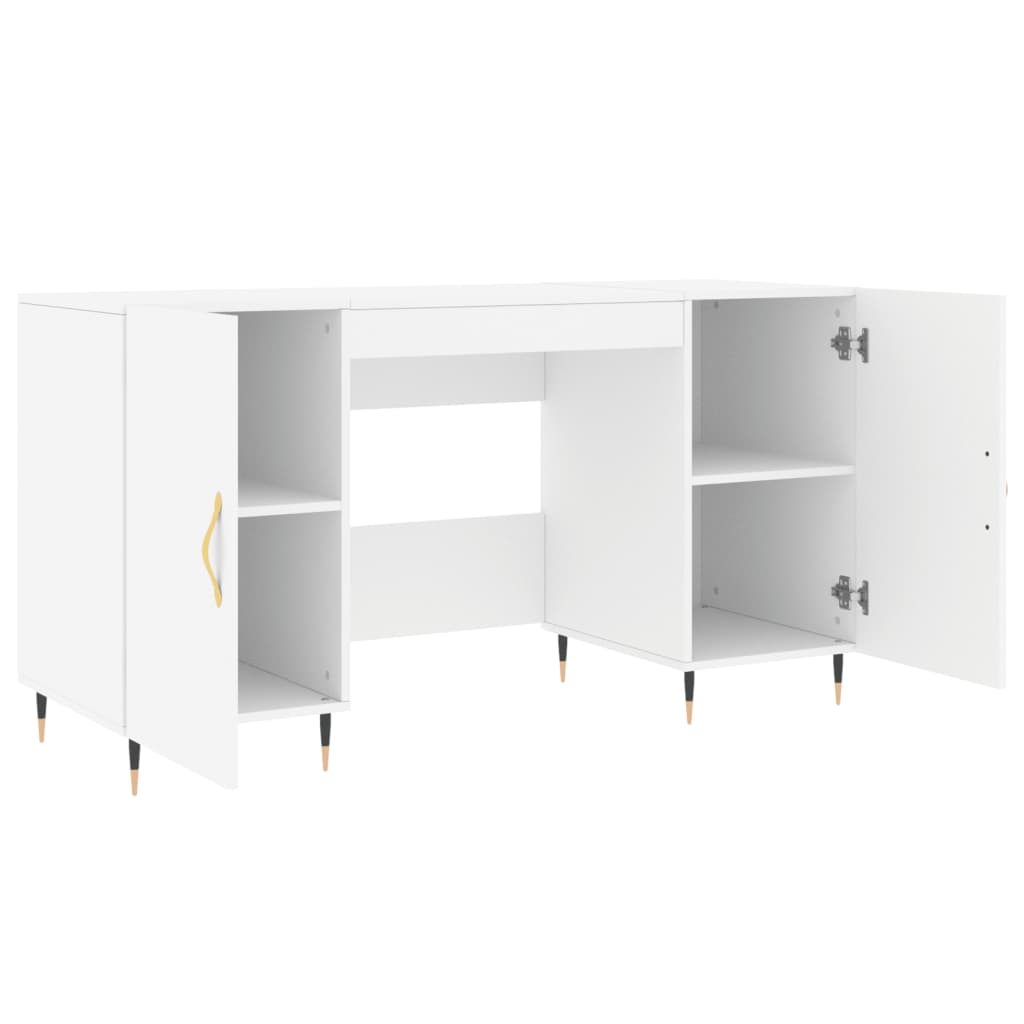 Bureau Blanc 140x50x75 cm Bois composite