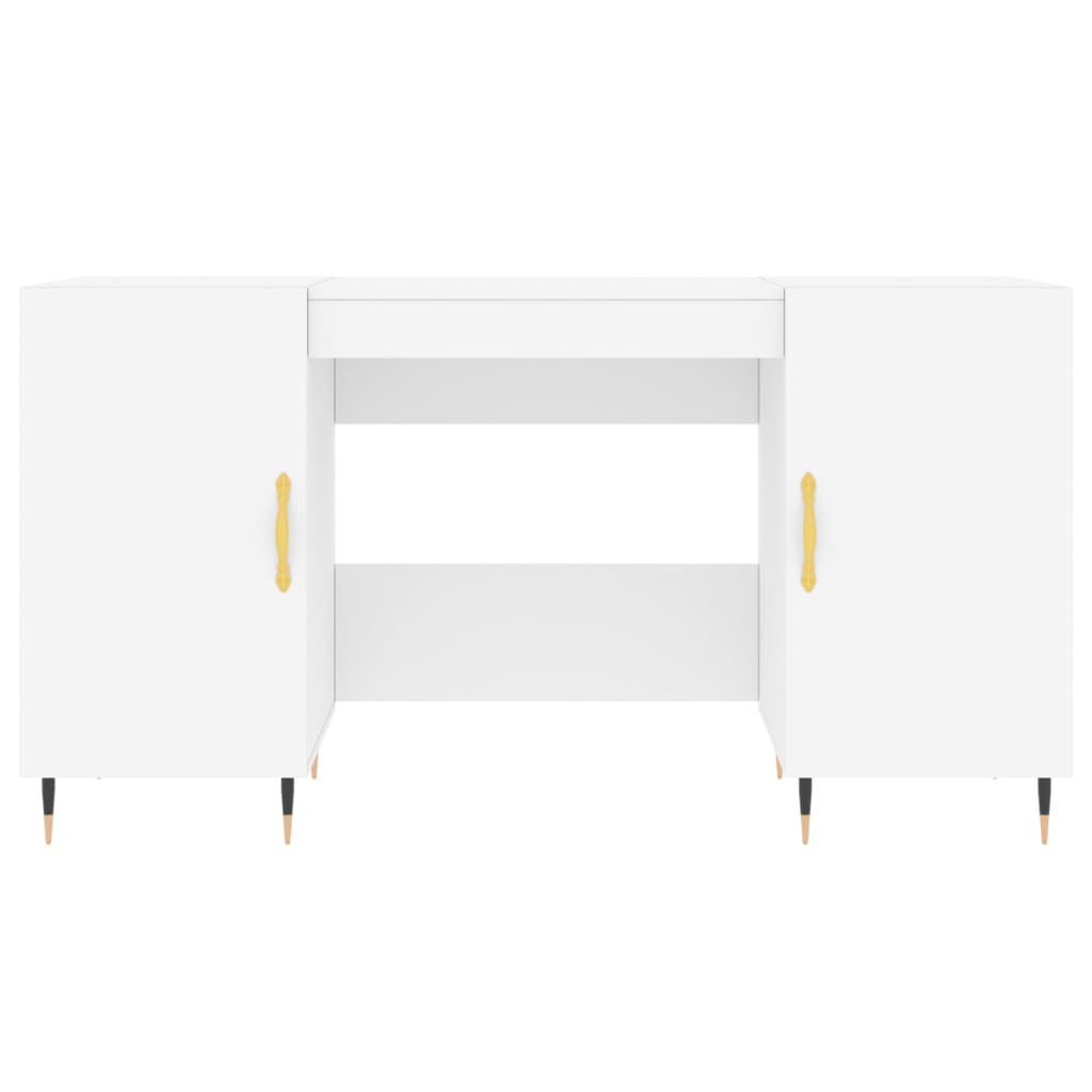 Bureau Blanc 140x50x75 cm Bois composite