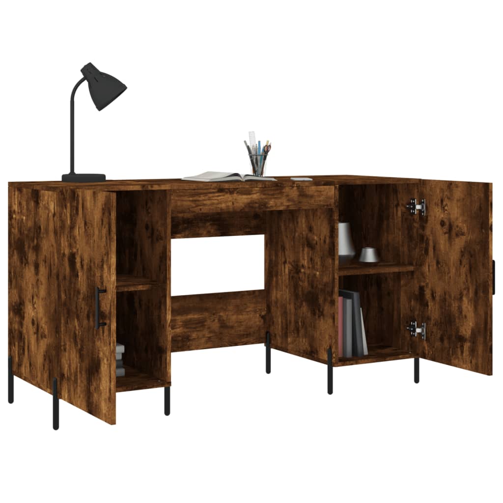 Bureau Chêne fumé 140x50x75 cm Bois composite