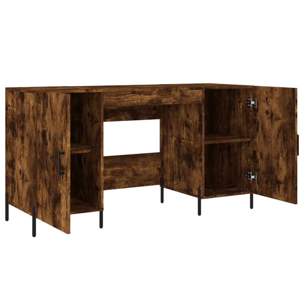 Bureau Chêne fumé 140x50x75 cm Bois composite