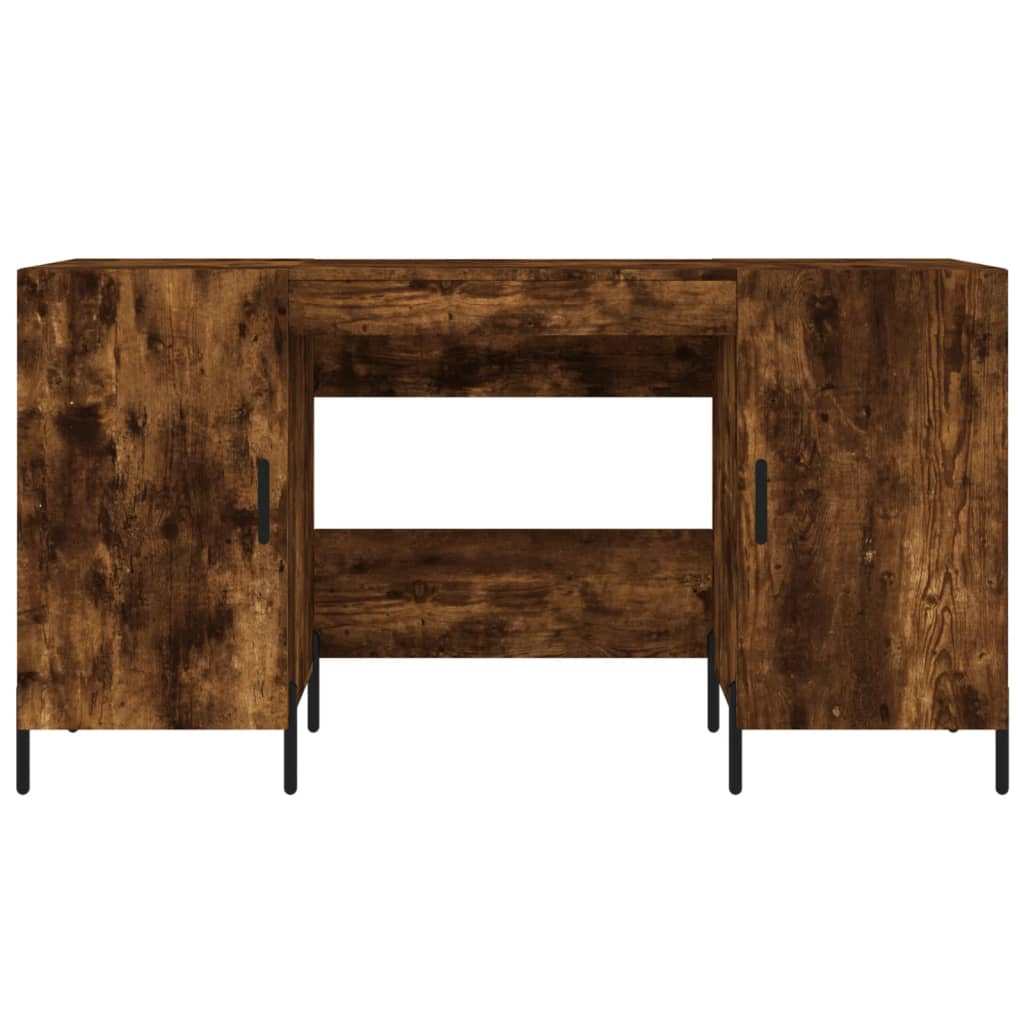 Bureau Chêne fumé 140x50x75 cm Bois composite