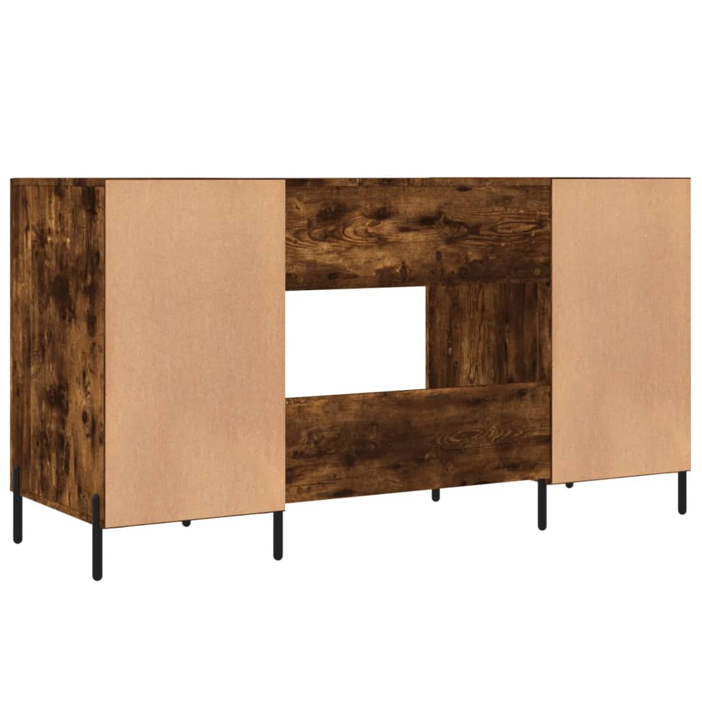 Bureau Chêne fumé 140x50x75 cm Bois composite