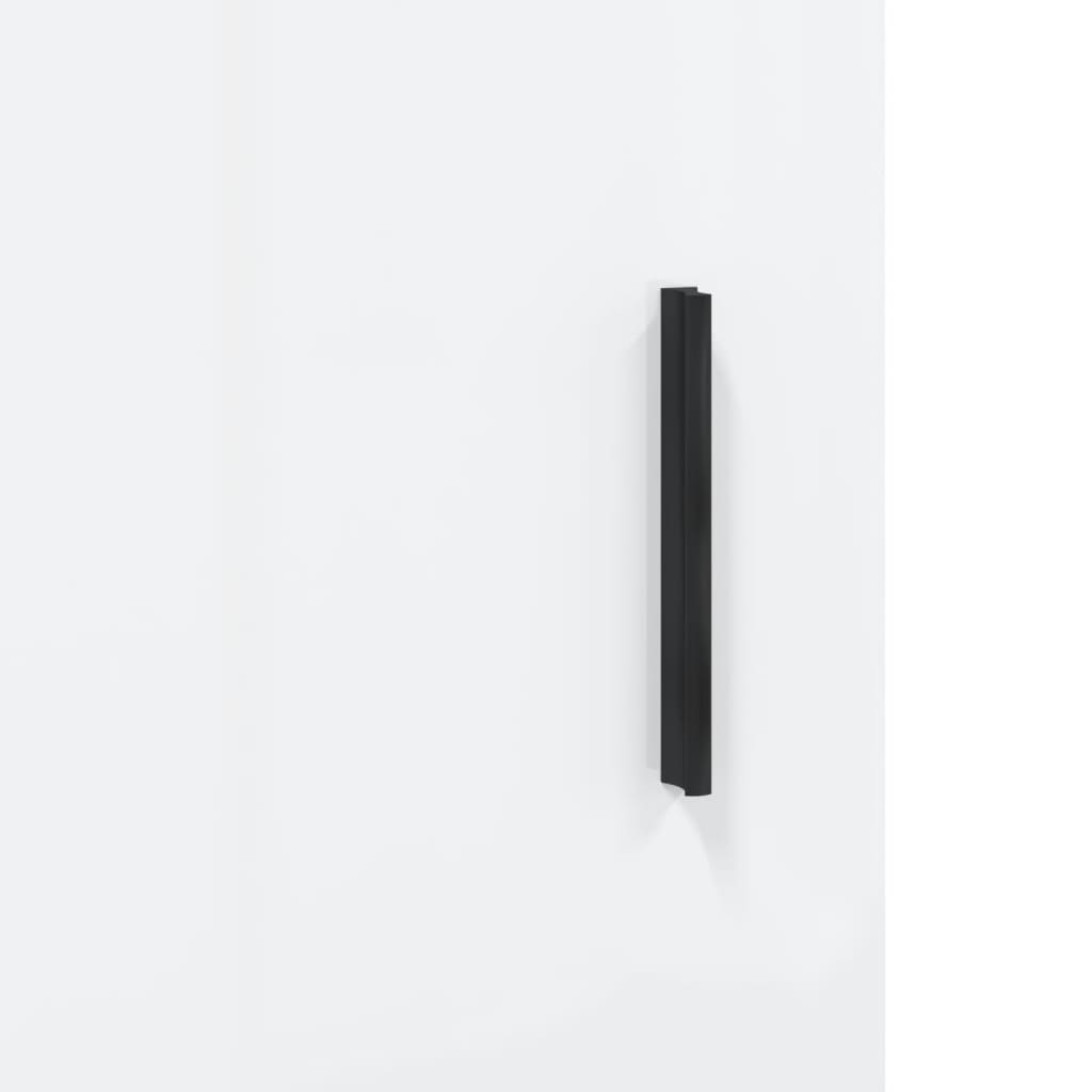 Desk High Gloss White 140x50x75 cm Engineered Wood