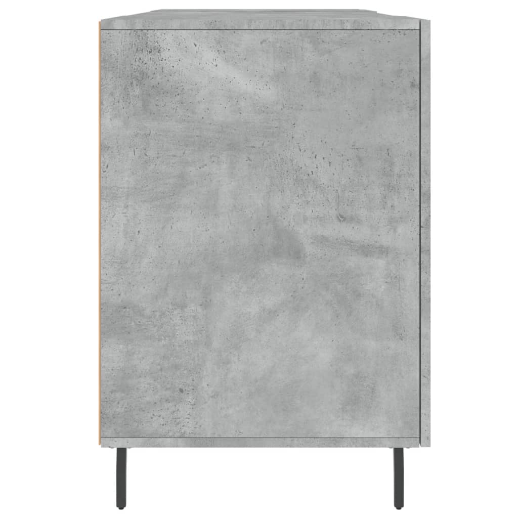 Desk Concrete Grey 140x50x75 cm Engineered Wood
