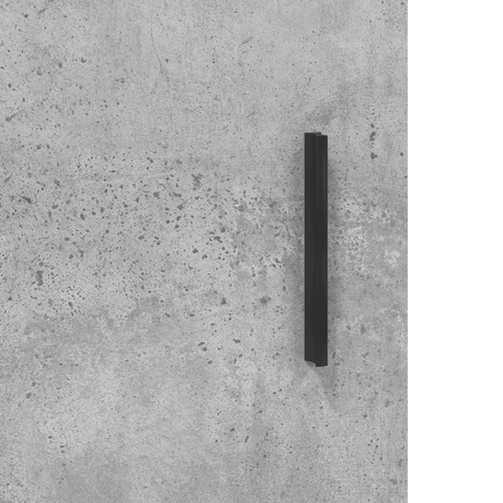 Desk Concrete Grey 140x50x75 cm Engineered Wood