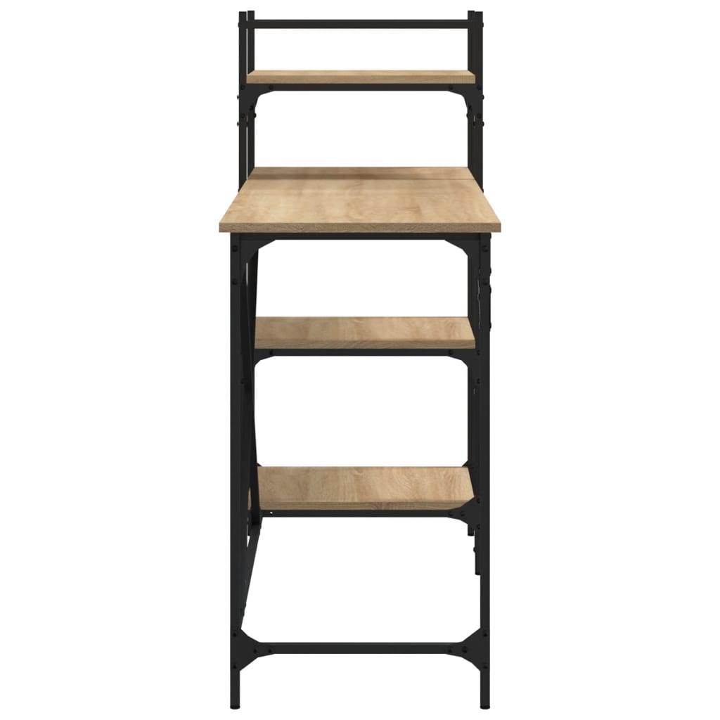 Computer Desk with Shelves Sonoma Oak 120x47x109 cm