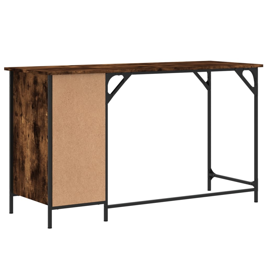 Computer Desk Smoked Oak 131x48x75 cm Engineered Wood