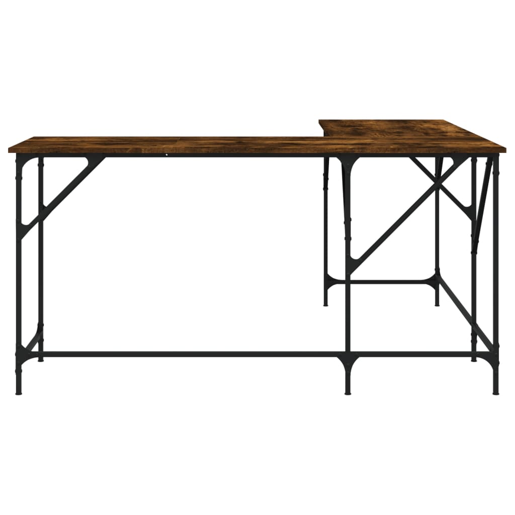 Bureau Chêne fumé 149x149x75 cm Bois composite