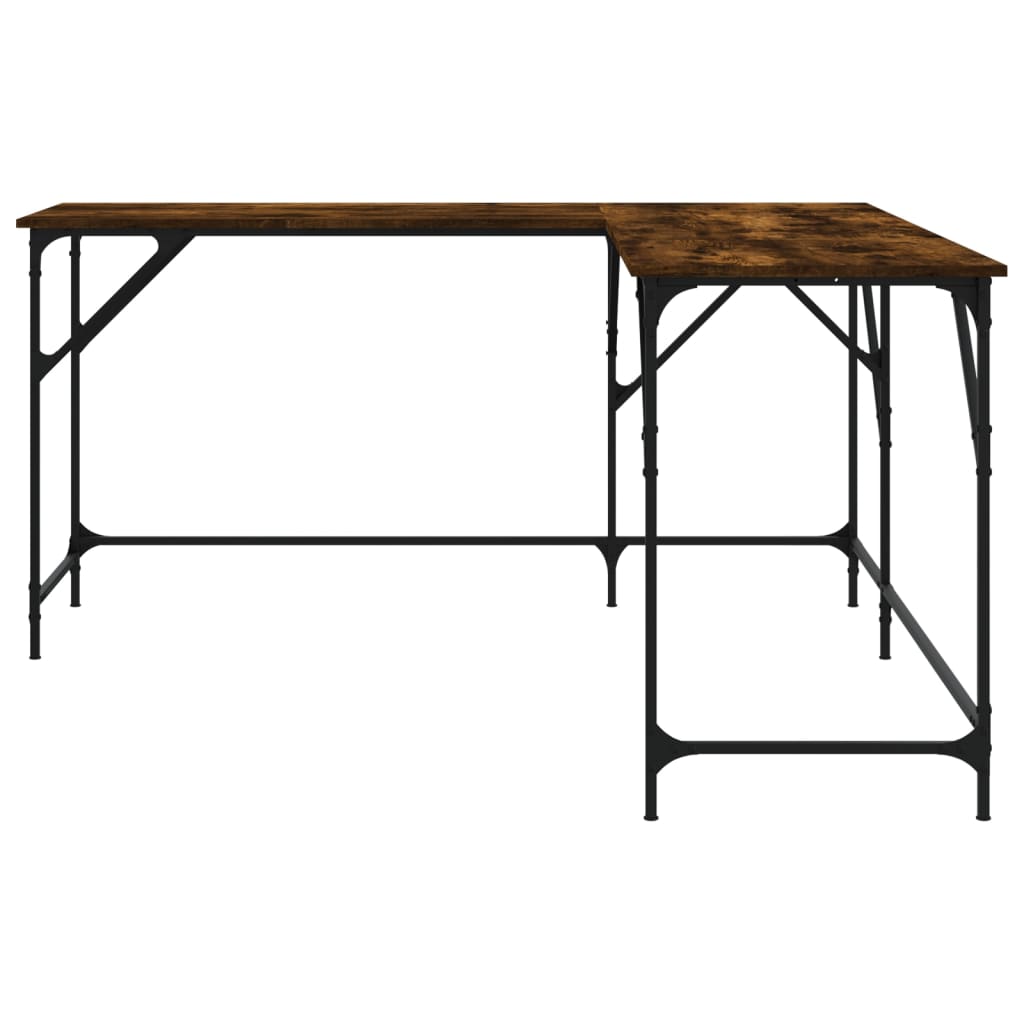 Bureau Chêne fumé 149x149x75 cm Bois composite