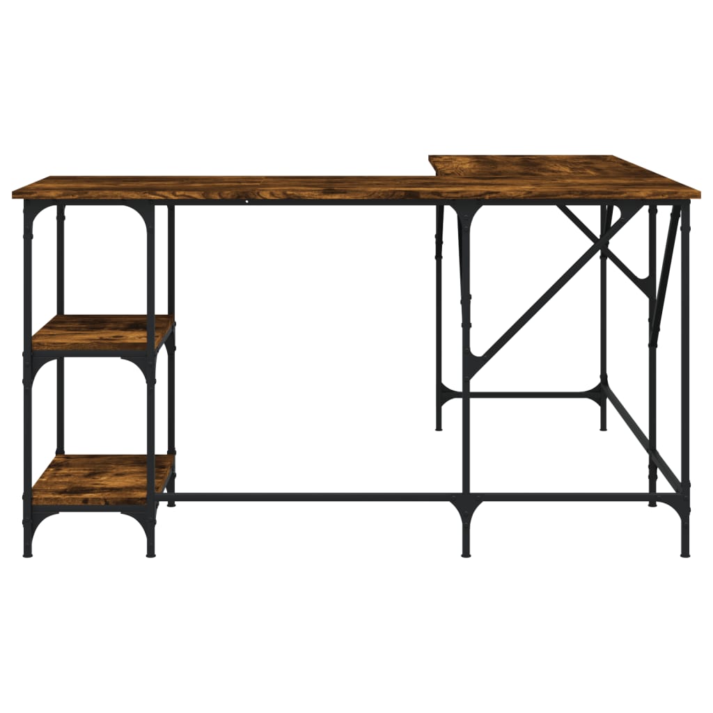 Bureau Chêne fumé 139x139x75 cm Bois composite