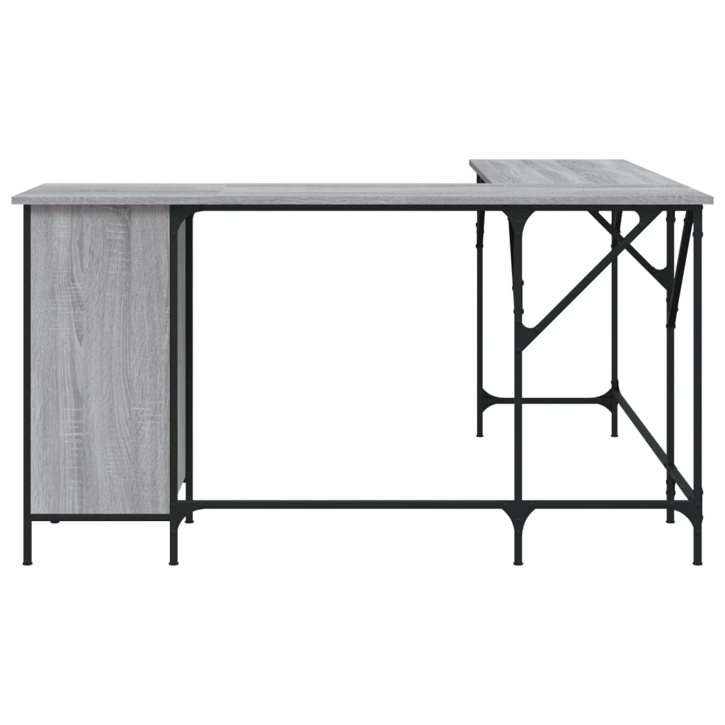 Desk Grey Sonoma 141x141x75 cm Engineered Wood