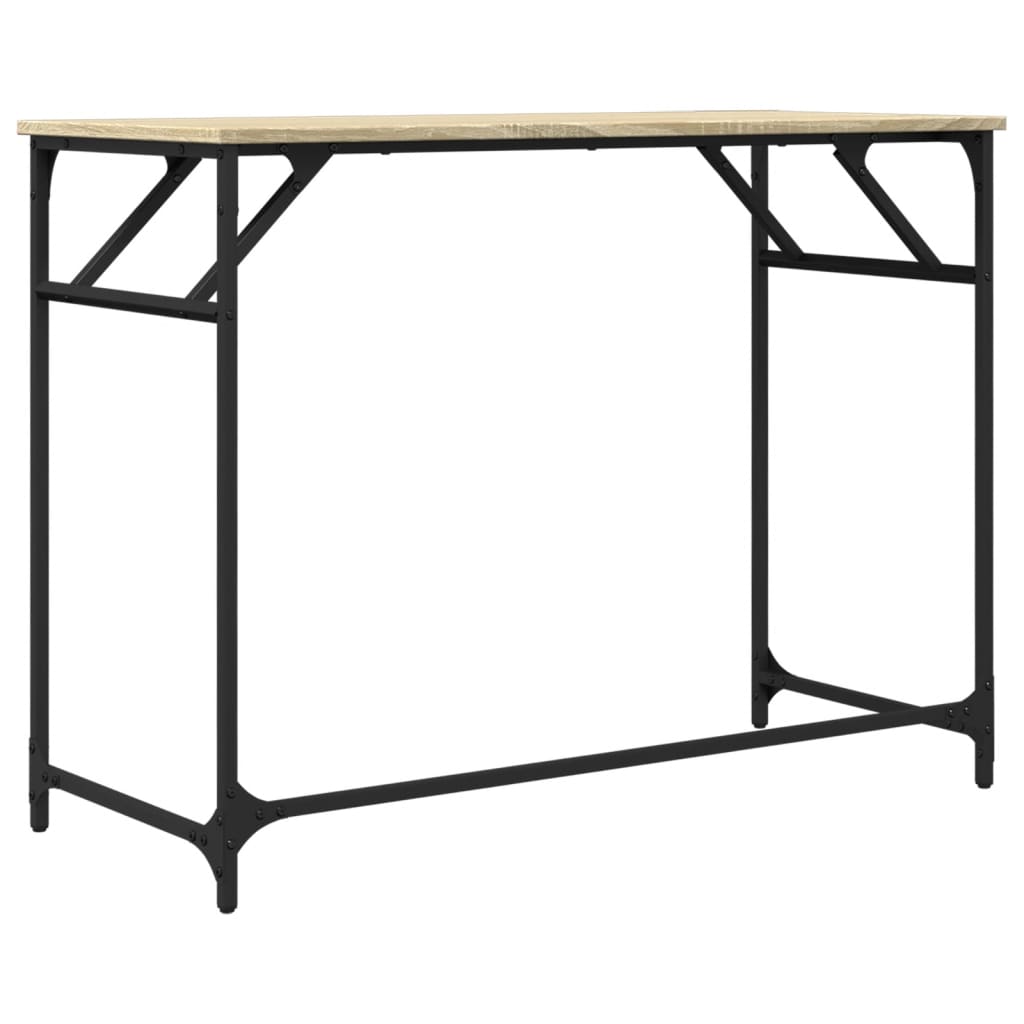Bureau Chêne Sonoma 100x45x76 cm Bois d'ingénierie et acier thermolaqué