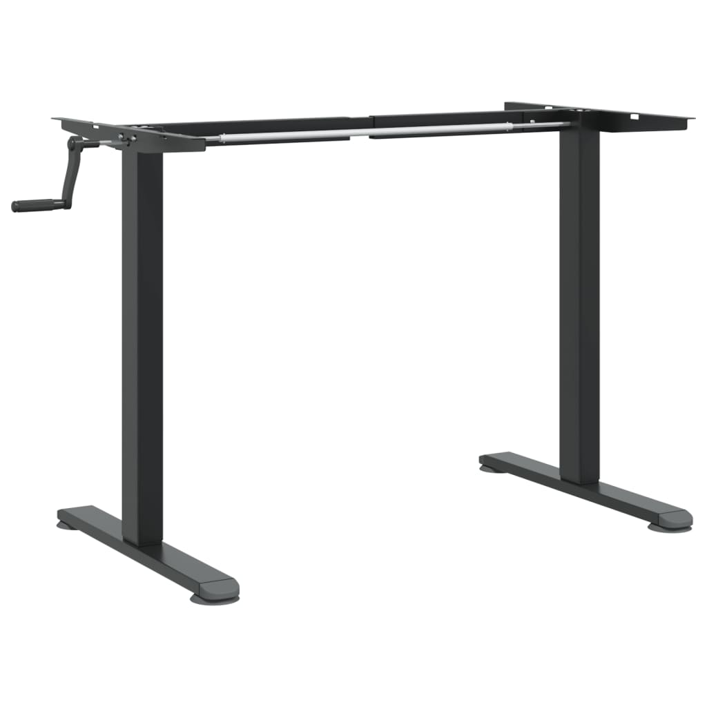Cadre de bureau debout noir (94-135)x60x(70-114) cm en acier