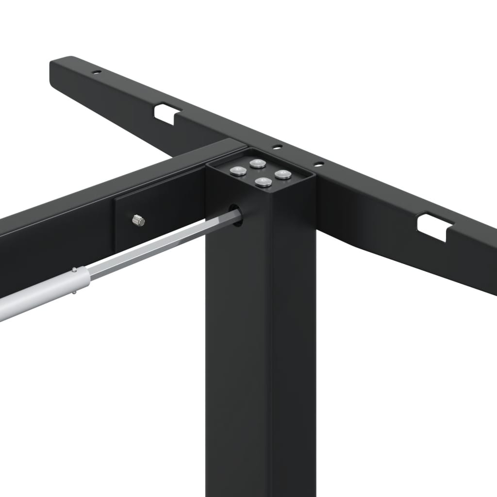 Cadre de bureau debout noir (94-135)x60x(70-114) cm en acier