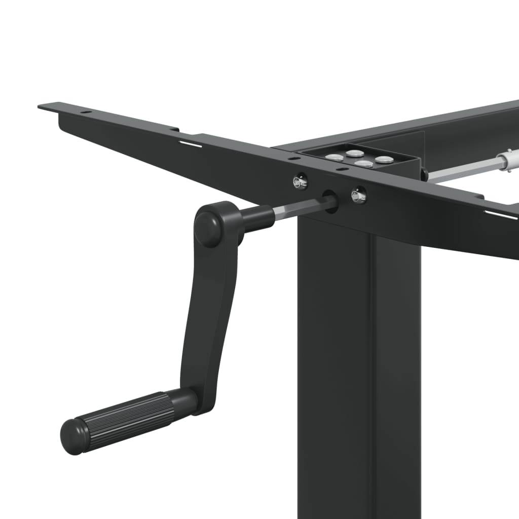 Cadre de bureau debout noir (94-135)x60x(70-114) cm en acier