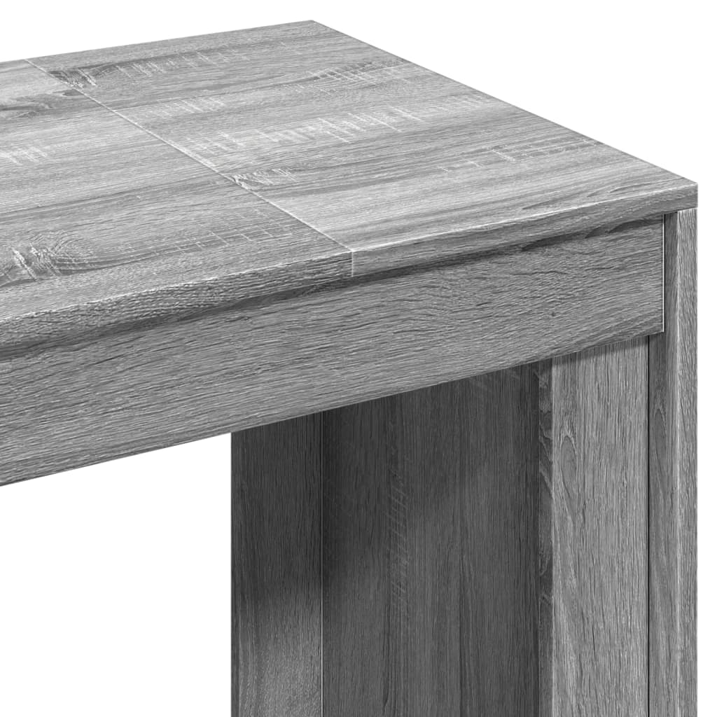 Escritorio de oficina gris Sonoma 123,5x73,5x75 cm madera de ingeniería