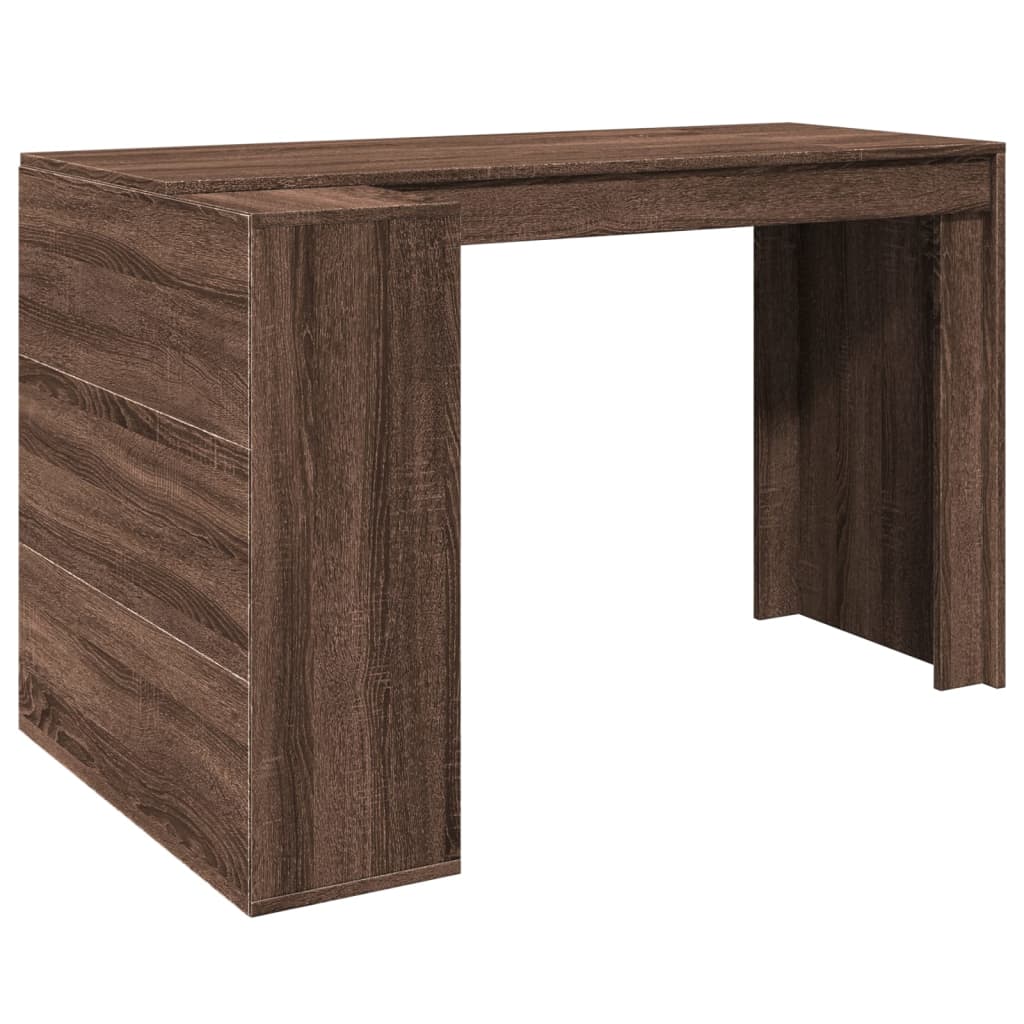 Bureau en bois d'ingénierie Chêne brun 123,5 x 73,5 x 75 cm