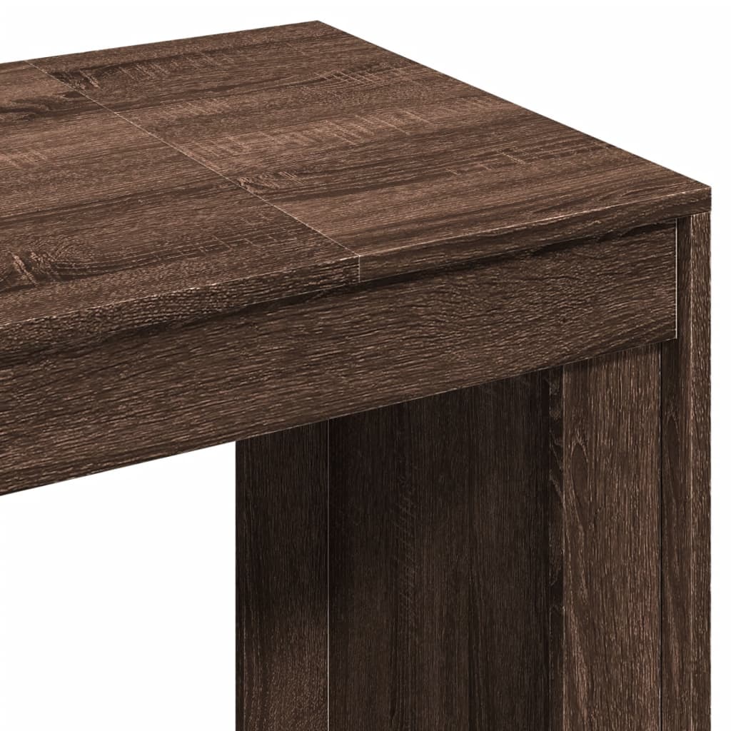Bureau en bois d'ingénierie Chêne brun 123,5 x 73,5 x 75 cm