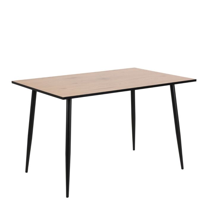 KFP HOME | Everyday Collection - Dining table in Oak Effect and Black 6 seat