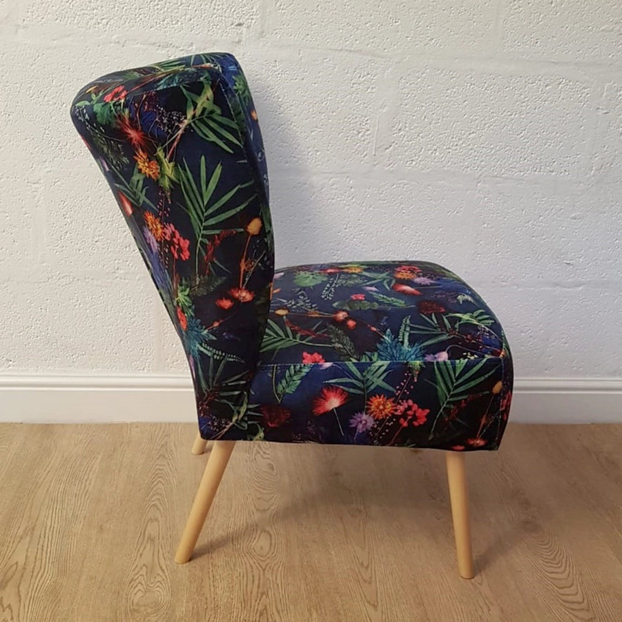 The Tropical Collection | Blue Velvet | Accent Chair