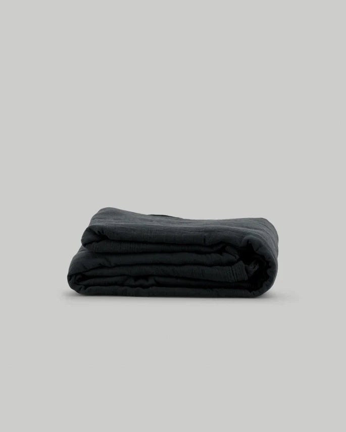 The Cotton Gauze Duvet Cover Set - Midnight
