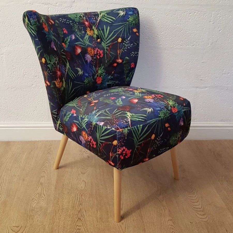 The Tropical Collection | Blue Velvet | Accent Chair