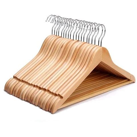 Pack of 20 solid wood White coat hangers