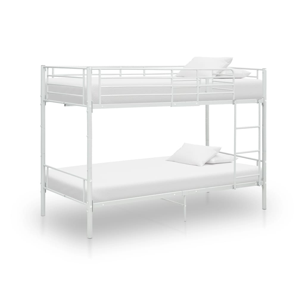 Bunk Bed without Mattress White Metal 90x200 cm