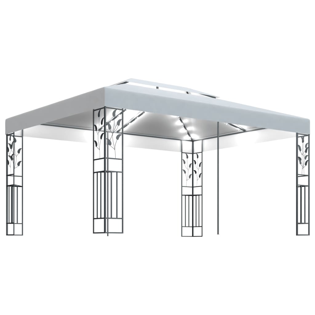 Luxury Double Roof Gazebo - Taupe roof - 3m x 4m - optional home assembly