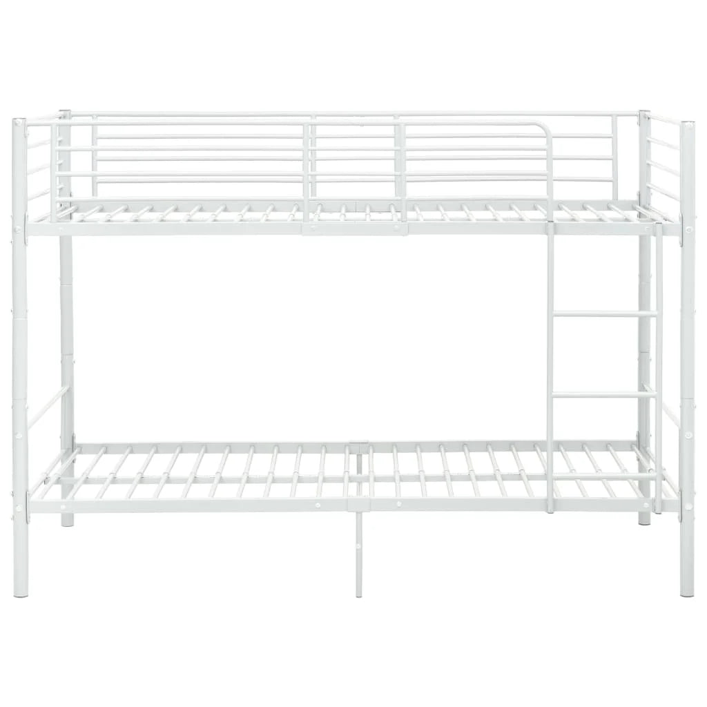 Bunk Bed without Mattress White Metal 90x200 cm