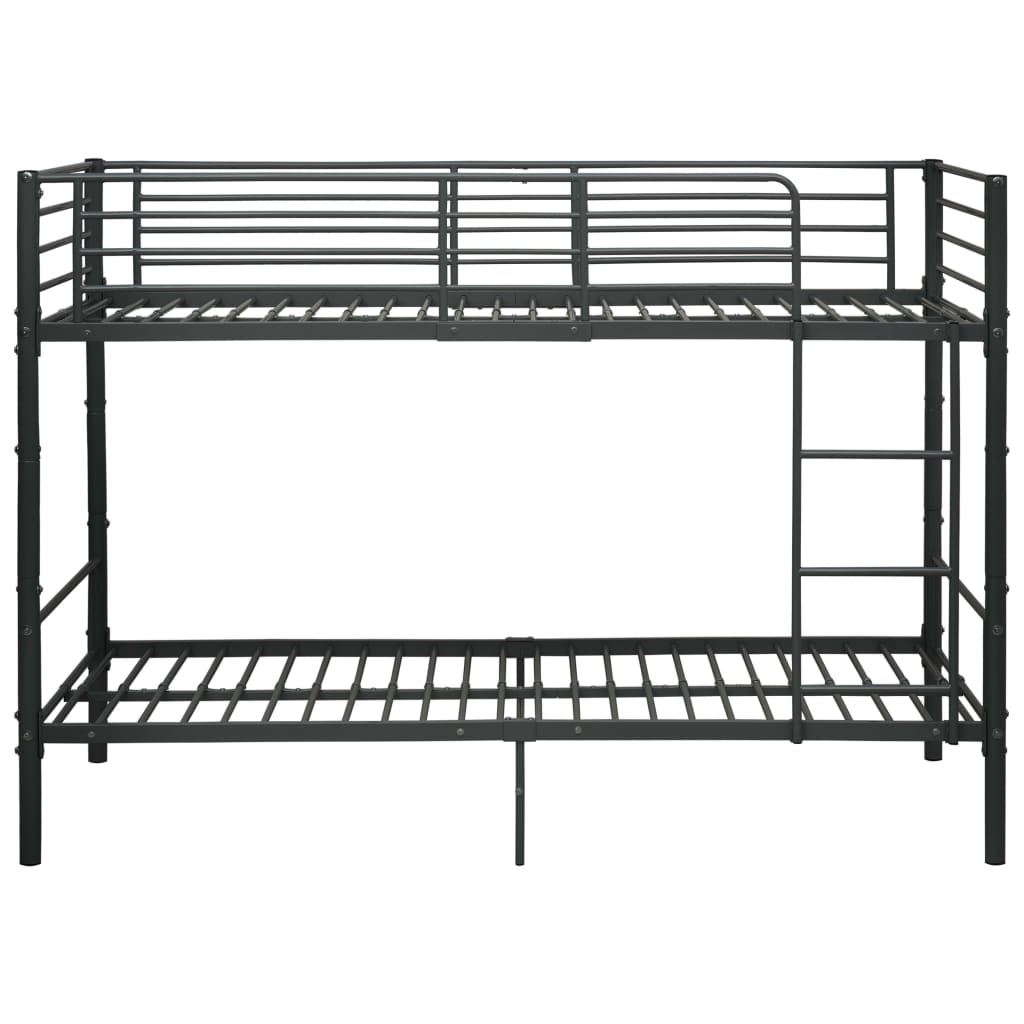 Bunk Bed without Mattress Black Metal 90x200 cm