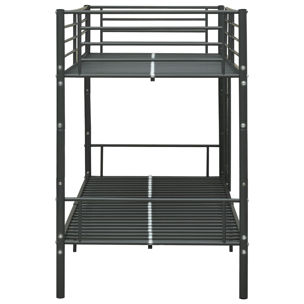 Bunk Bed without Mattress Black Metal 90x200 cm