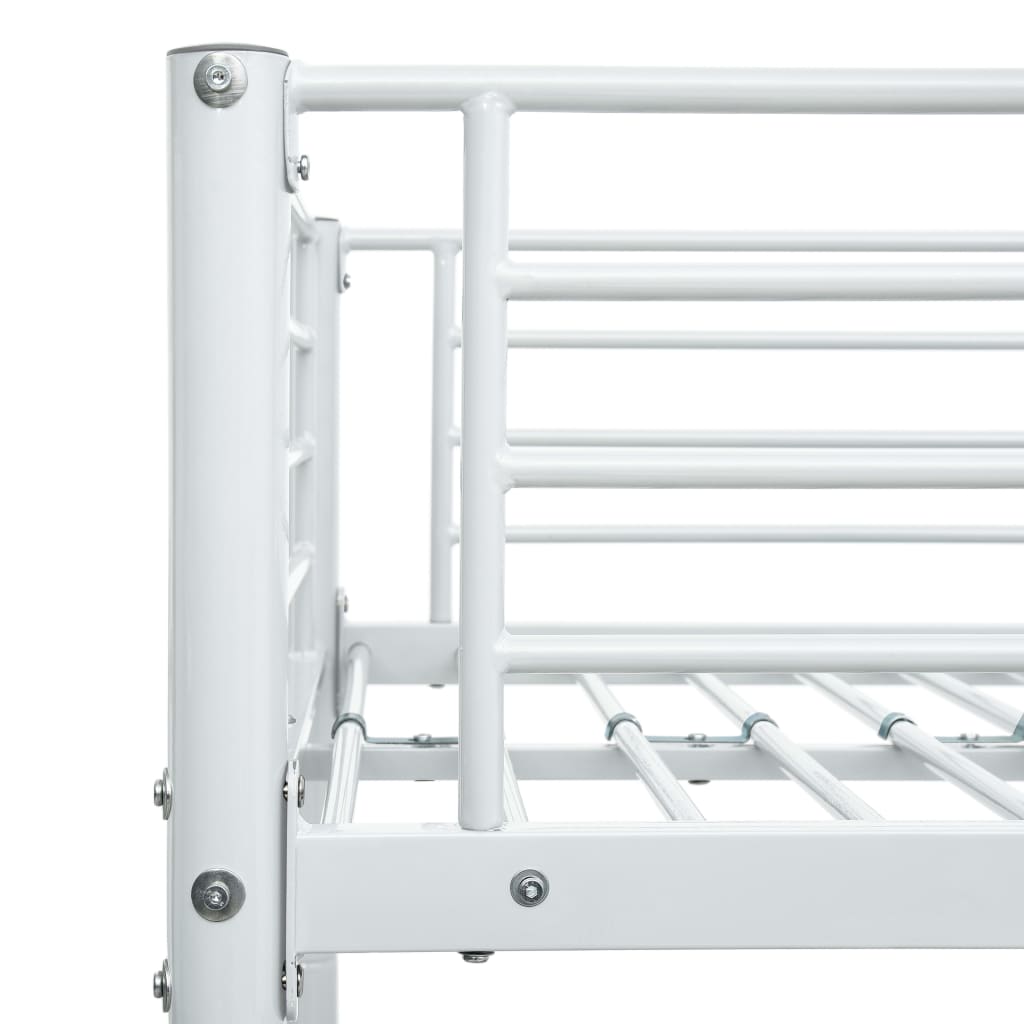 Bunk Bed without Mattress White Metal 90x200 cm