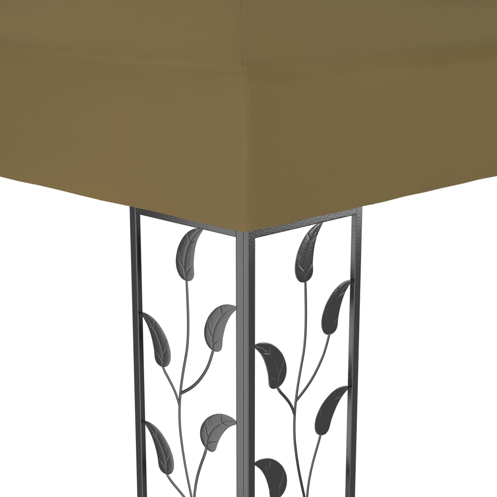 Luxury Double Roof Gazebo - Taupe roof - 3m x 4m - optional home assembly