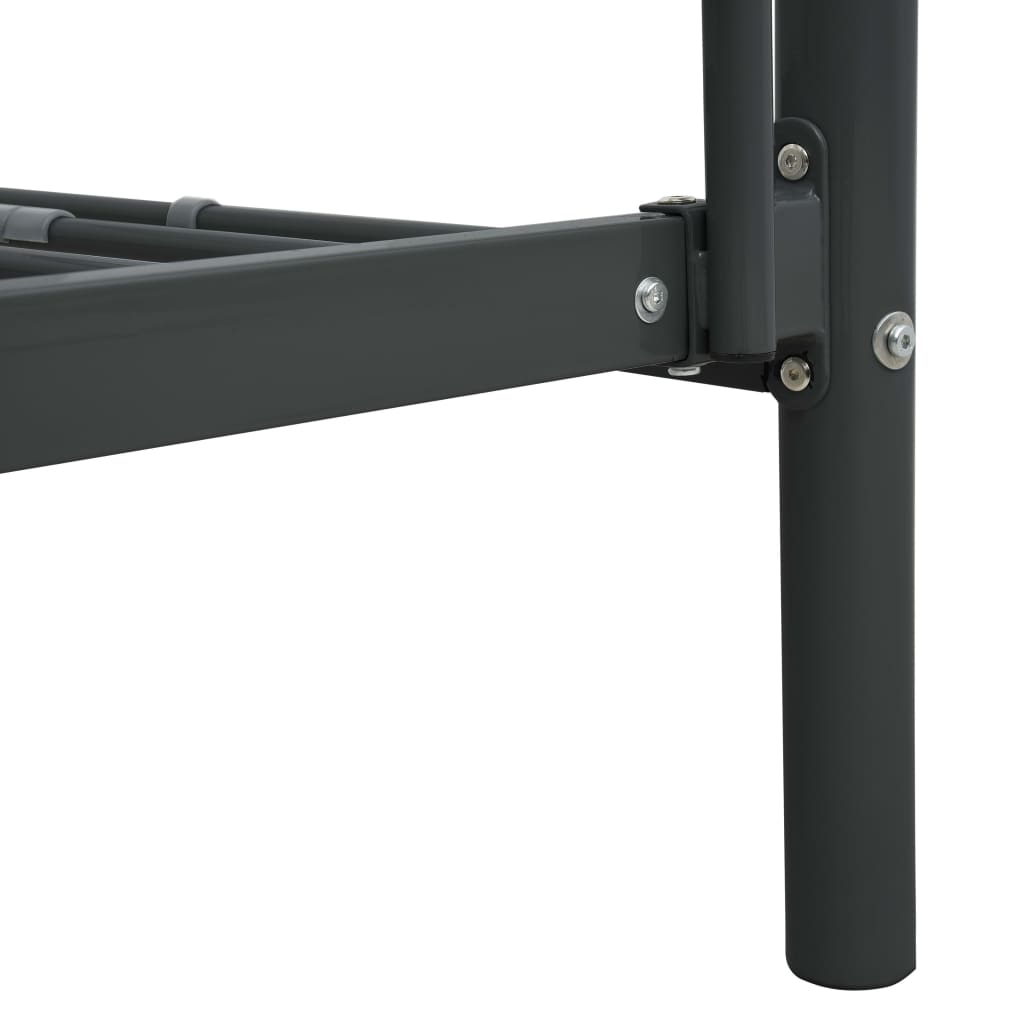 Bunk Bed without Mattress Black Metal 90x200 cm