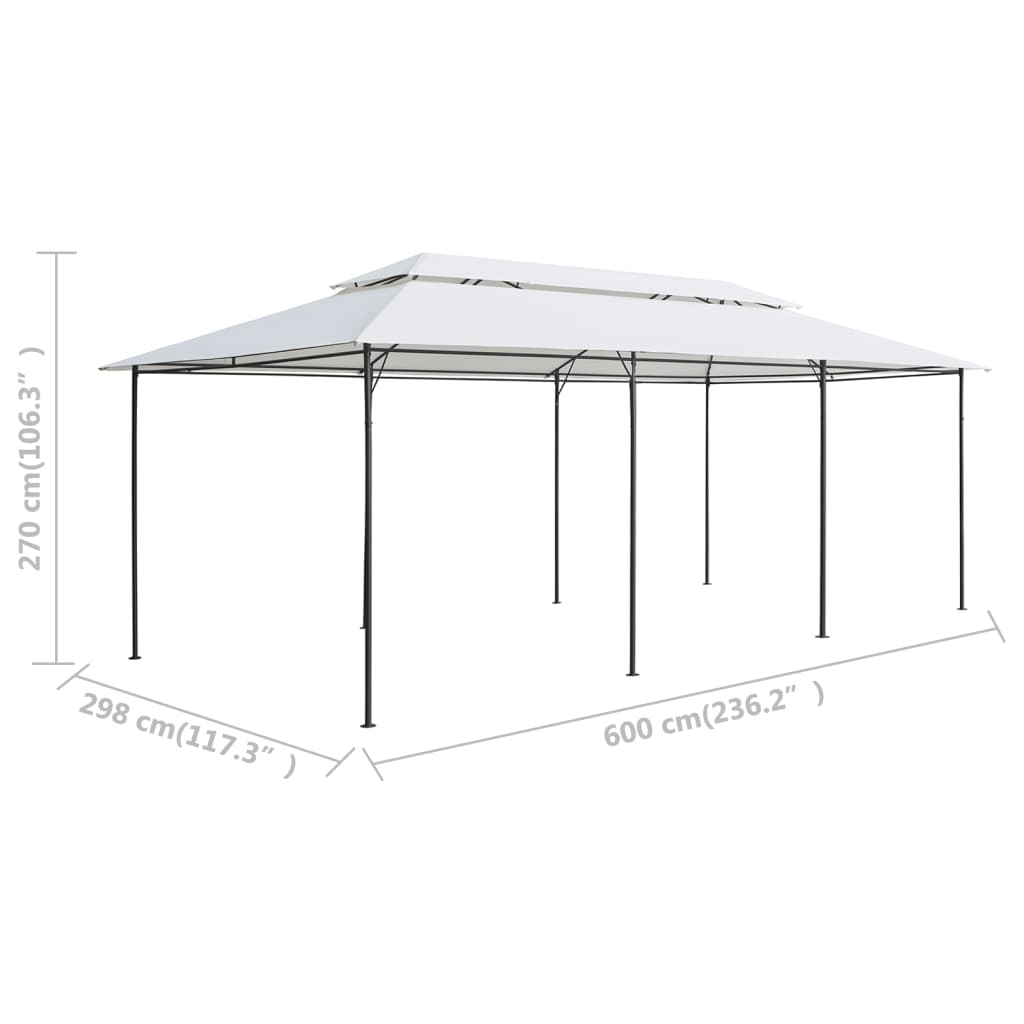 White curtained home gazebo - optional assembly included.