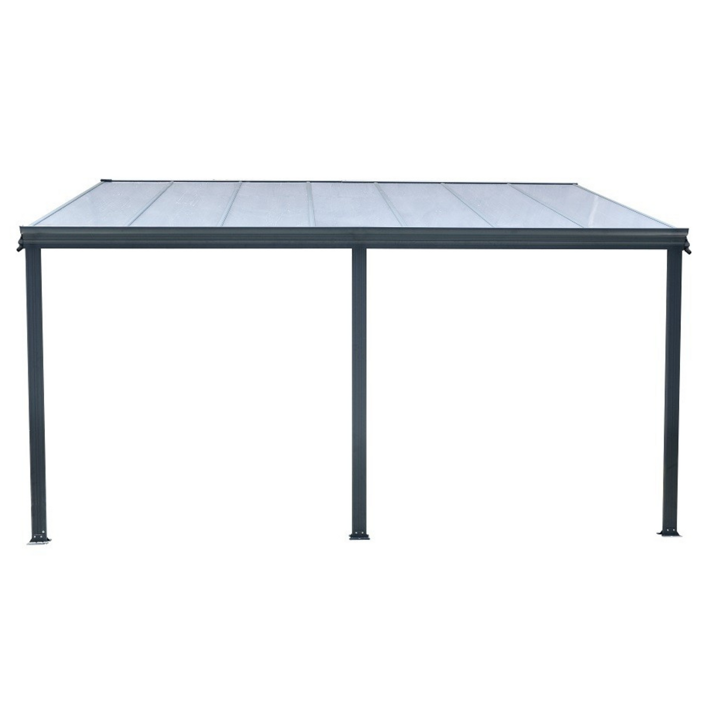 Cubierta para patio con cobertizo para cochera de 10 x 14 pies de ancho