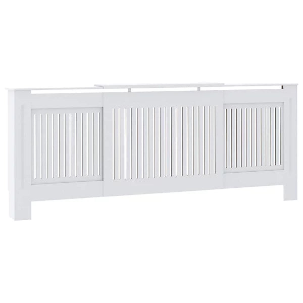 MDF Radiator Cover 205 cm - Vertical slats in White