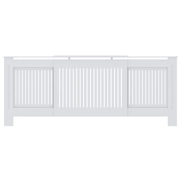 MDF Radiator Cover 205 cm - Vertical slats in White
