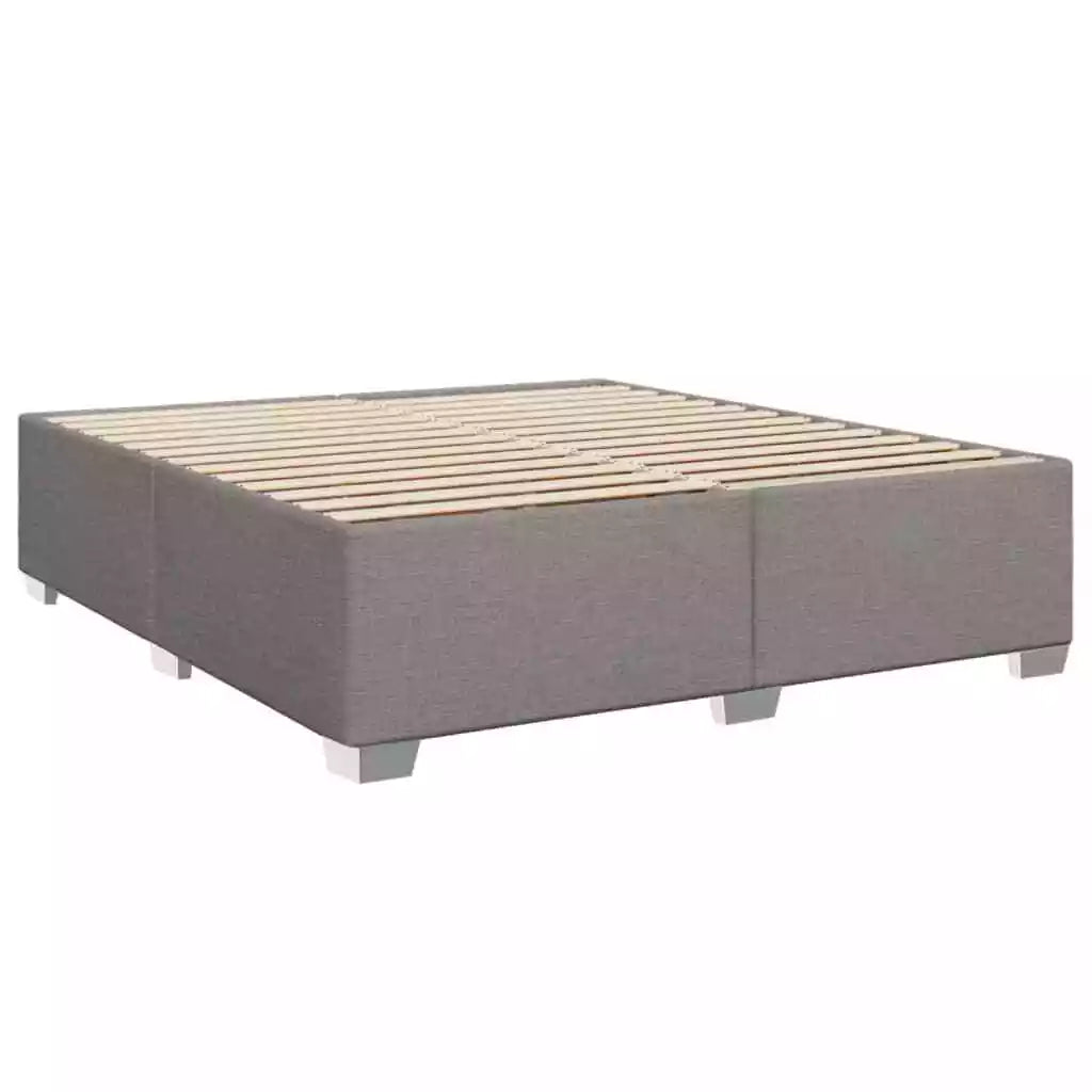 Box Spring Bed with Mattress Light Grey 180x200 cm Fabric