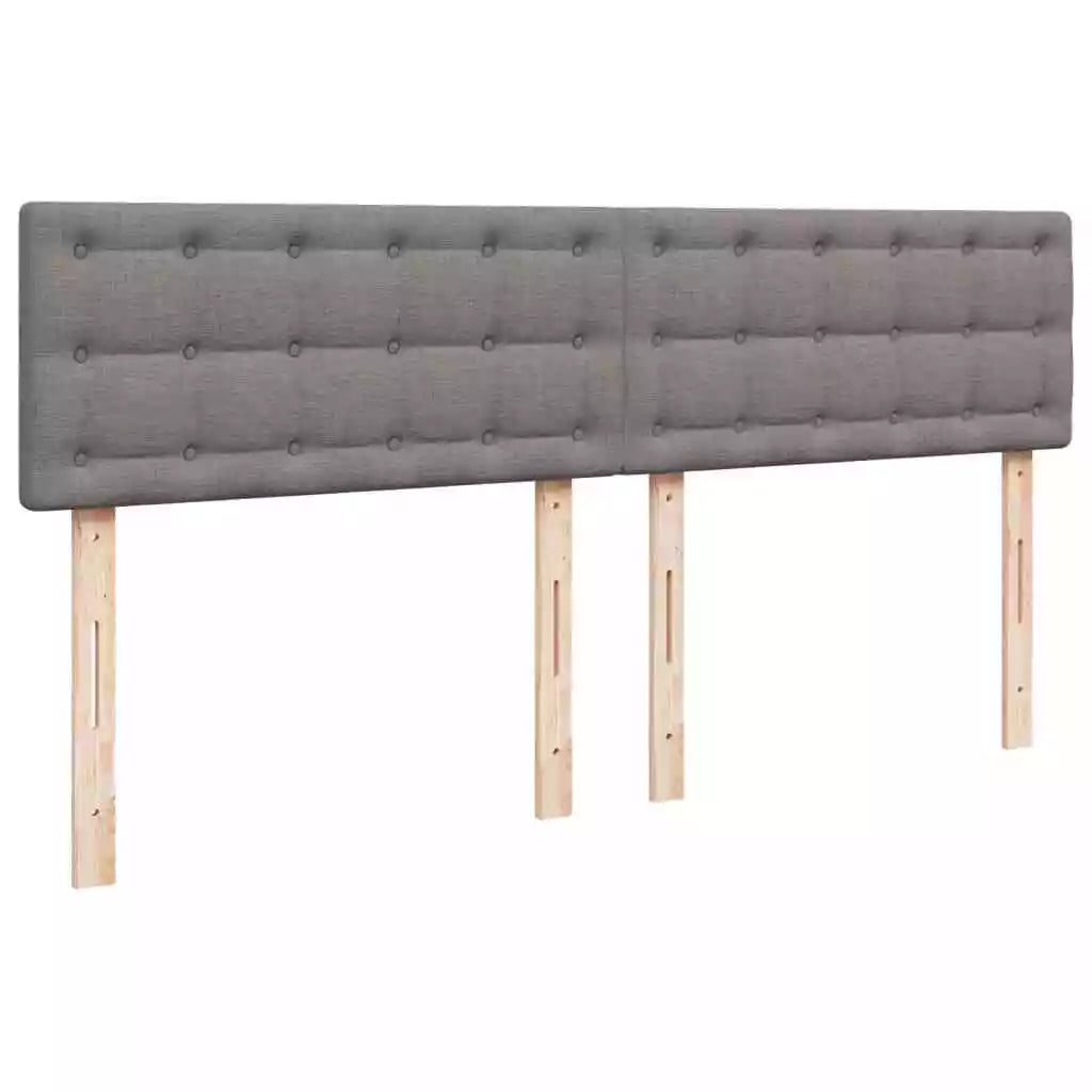 Box Spring Bed with Mattress Light Grey 180x200 cm Fabric