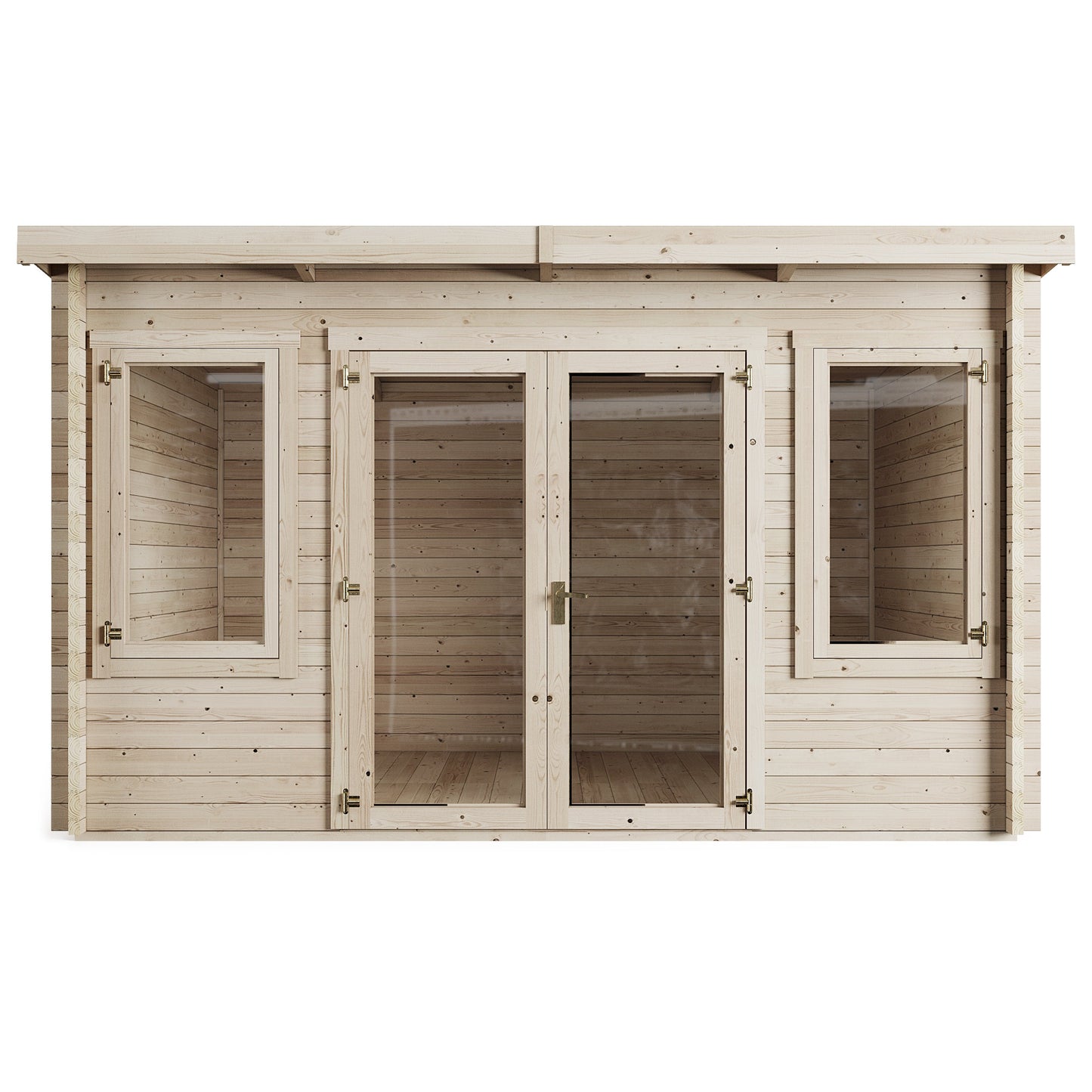 Cabaña de madera estilo Pent con jardín "Annabelle" - 4,0 mx 3,0 m