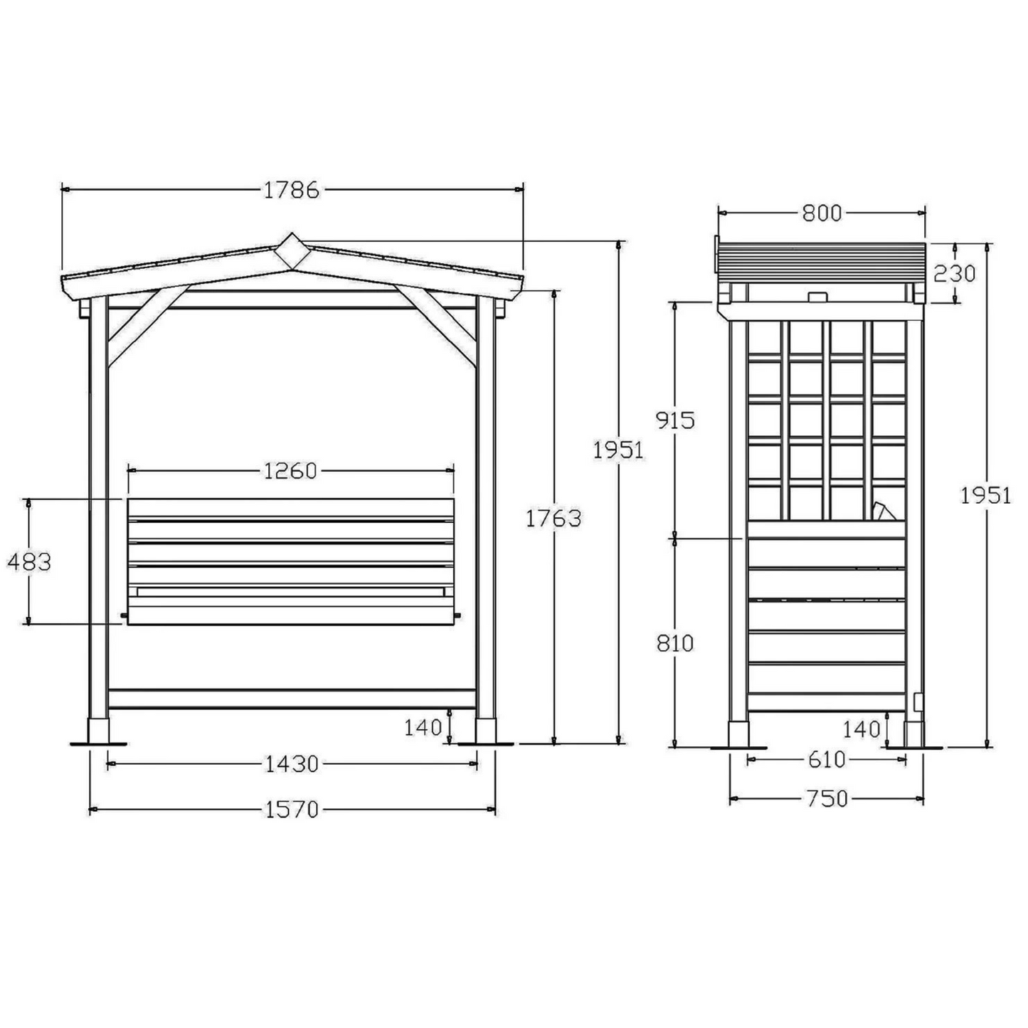 Poseidon Swing Seat Arbour