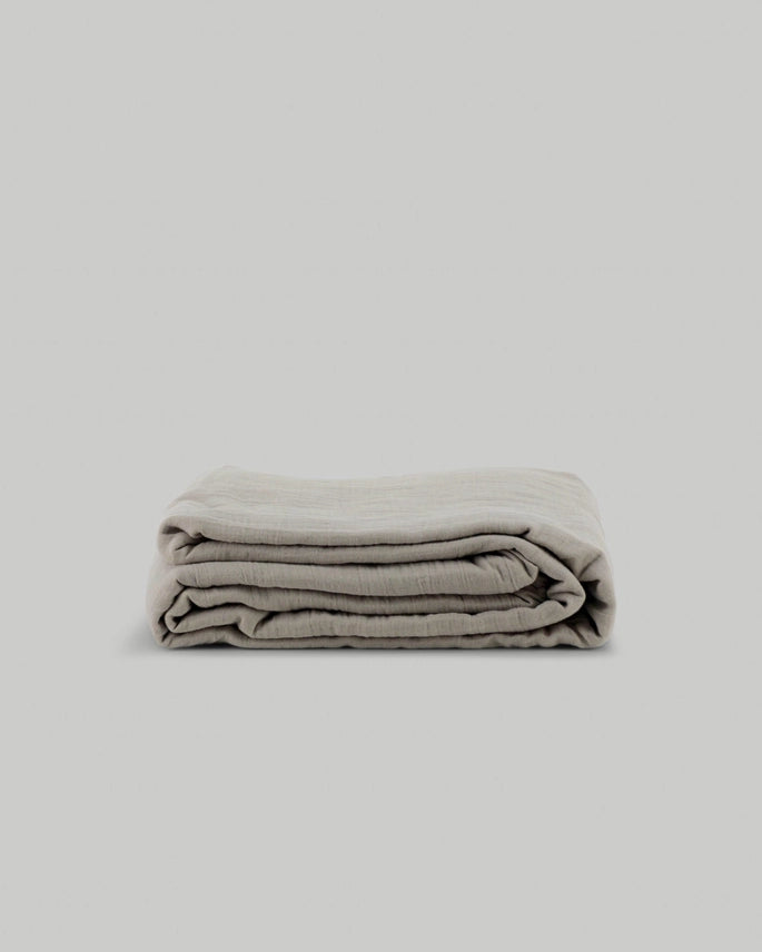 The Cotton Gauze Duvet Cover - Beige